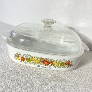 Vintage Corningware Spice Of Life Le Romarin Casserole Dish W Lid A-10-B
